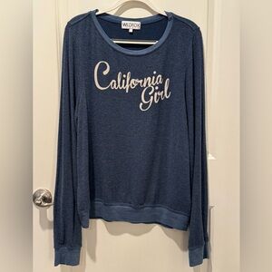 Wildfox California Girl sweatshirt blue size L